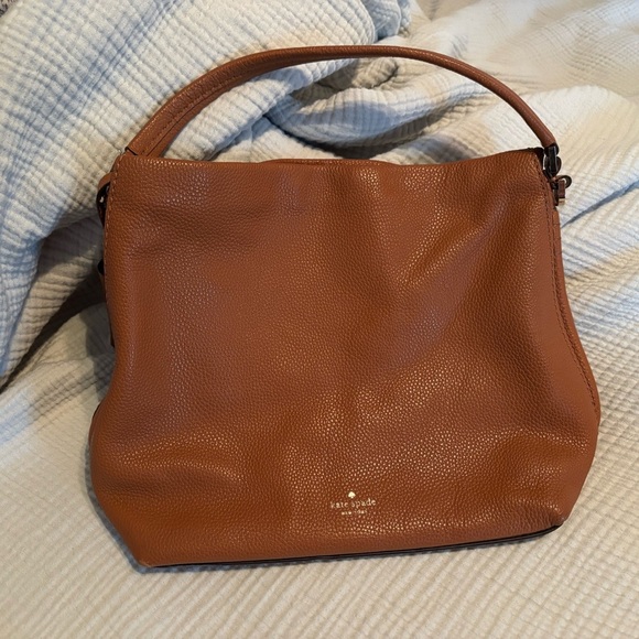 kate spade Handbags - Kate Spade Tan Leather Hobo Bag